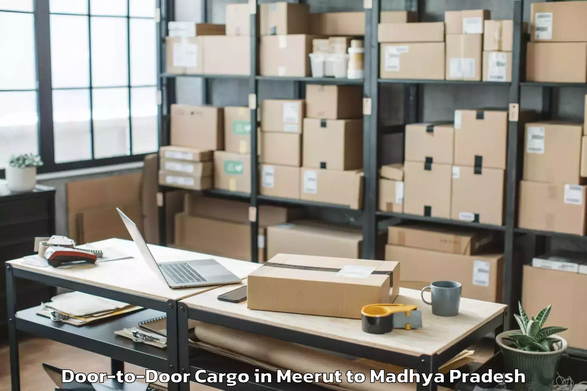 Affordable Meerut to Maharajpur Door To Door Cargo